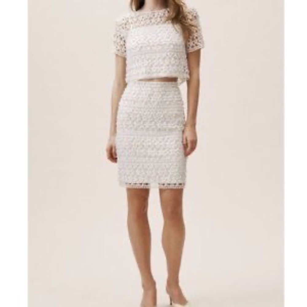 NWT Anthropologie BHLDN Payton Crochet Skirt XS